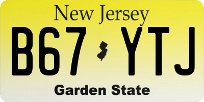 NJ license plate B67YTJ
