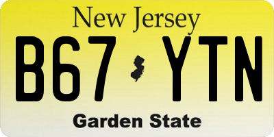 NJ license plate B67YTN