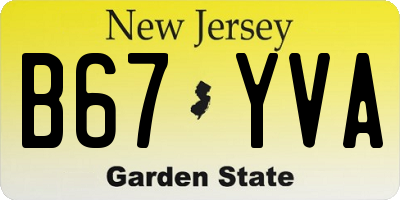 NJ license plate B67YVA