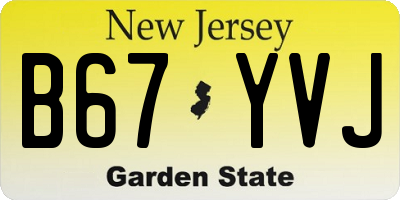 NJ license plate B67YVJ