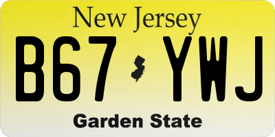 NJ license plate B67YWJ