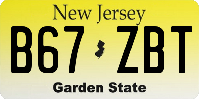NJ license plate B67ZBT