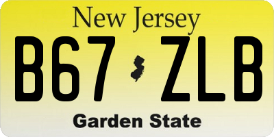 NJ license plate B67ZLB