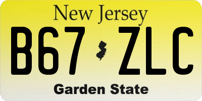 NJ license plate B67ZLC