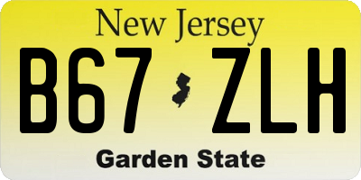 NJ license plate B67ZLH