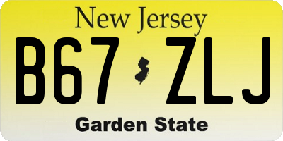 NJ license plate B67ZLJ