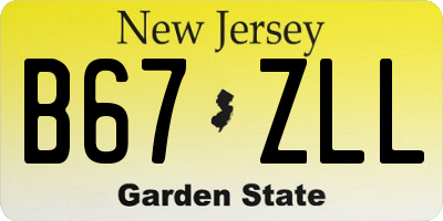 NJ license plate B67ZLL