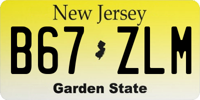 NJ license plate B67ZLM
