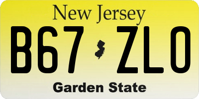 NJ license plate B67ZLO