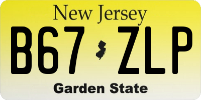 NJ license plate B67ZLP