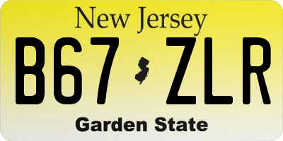 NJ license plate B67ZLR