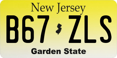 NJ license plate B67ZLS