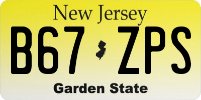 NJ license plate B67ZPS