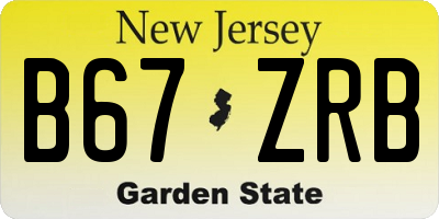 NJ license plate B67ZRB