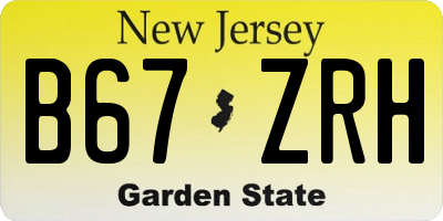 NJ license plate B67ZRH