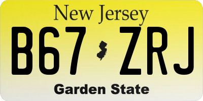 NJ license plate B67ZRJ