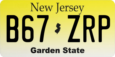 NJ license plate B67ZRP