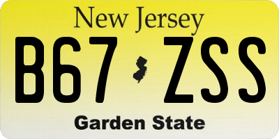 NJ license plate B67ZSS
