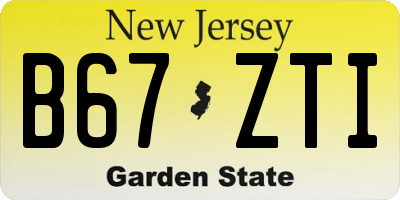 NJ license plate B67ZTI