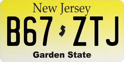 NJ license plate B67ZTJ