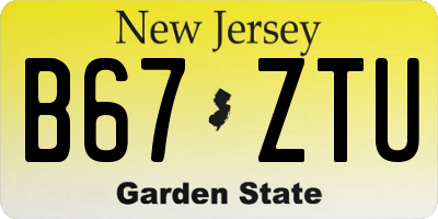NJ license plate B67ZTU