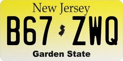 NJ license plate B67ZWQ