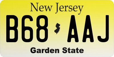 NJ license plate B68AAJ