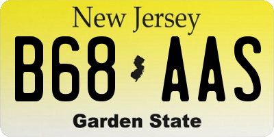 NJ license plate B68AAS