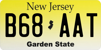 NJ license plate B68AAT