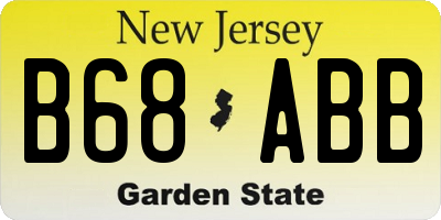 NJ license plate B68ABB