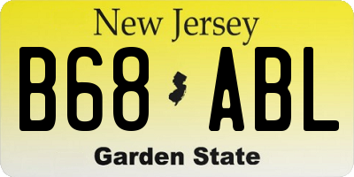 NJ license plate B68ABL
