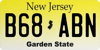 NJ license plate B68ABN