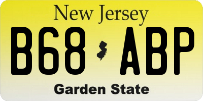 NJ license plate B68ABP