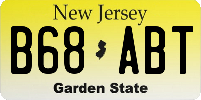 NJ license plate B68ABT
