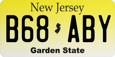 NJ license plate B68ABY