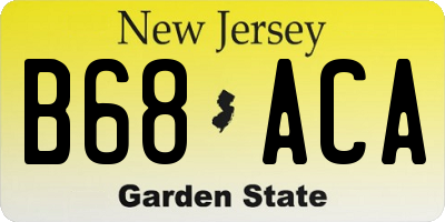 NJ license plate B68ACA