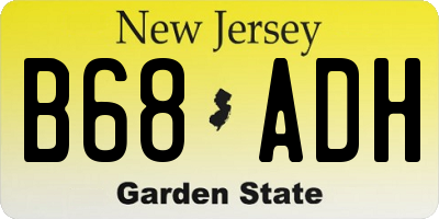 NJ license plate B68ADH
