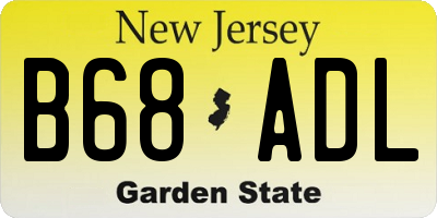NJ license plate B68ADL