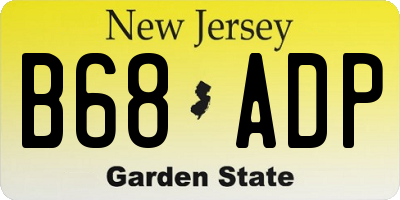 NJ license plate B68ADP