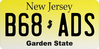 NJ license plate B68ADS