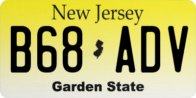 NJ license plate B68ADV