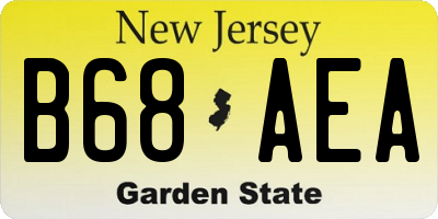 NJ license plate B68AEA