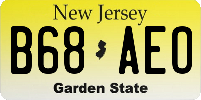 NJ license plate B68AEO