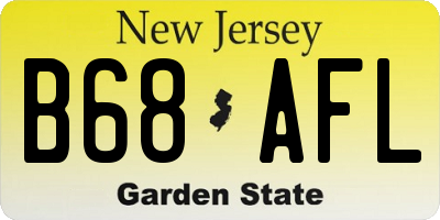 NJ license plate B68AFL
