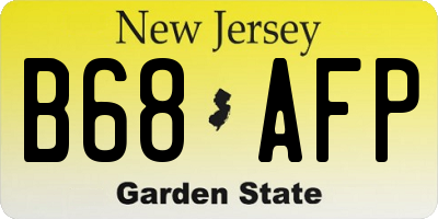 NJ license plate B68AFP