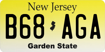 NJ license plate B68AGA