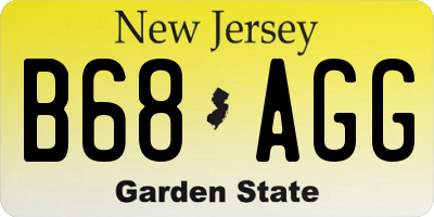 NJ license plate B68AGG