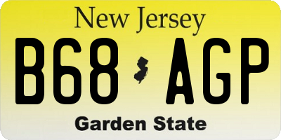 NJ license plate B68AGP