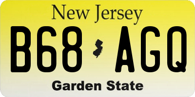 NJ license plate B68AGQ