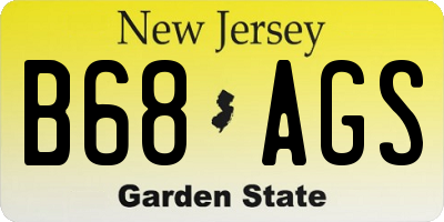 NJ license plate B68AGS